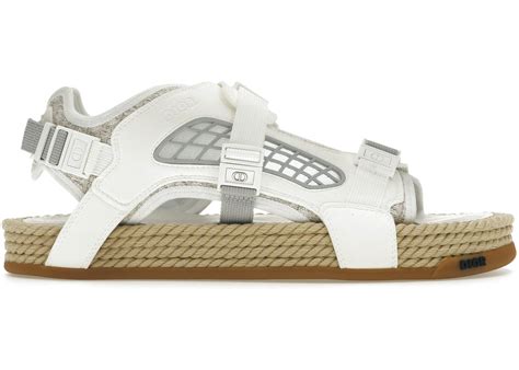 Dior Atlas Sandal White Suede Men's 